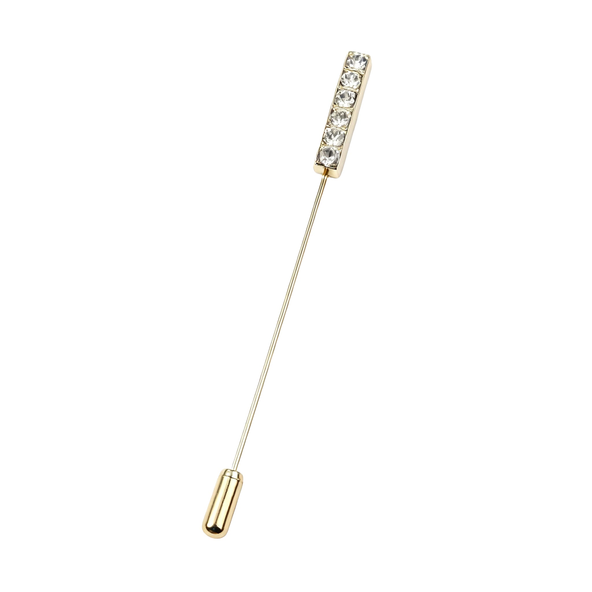 Gold White Stripe Lapel Pin