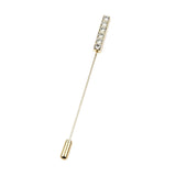 Gold White Stripe Lapel Pin