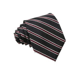 Black Red Striped Necktie