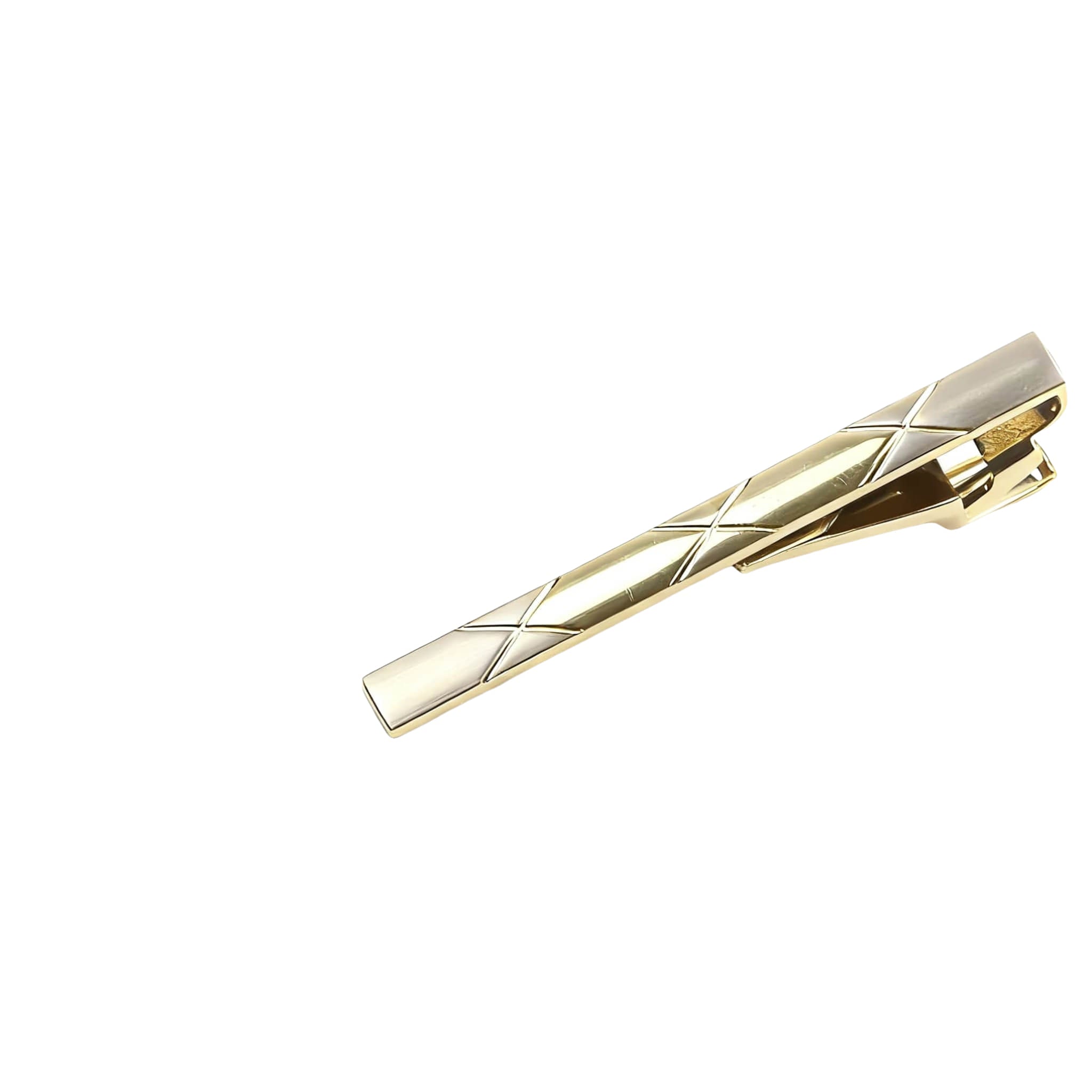 Gold Silver Geometric Tie Bar