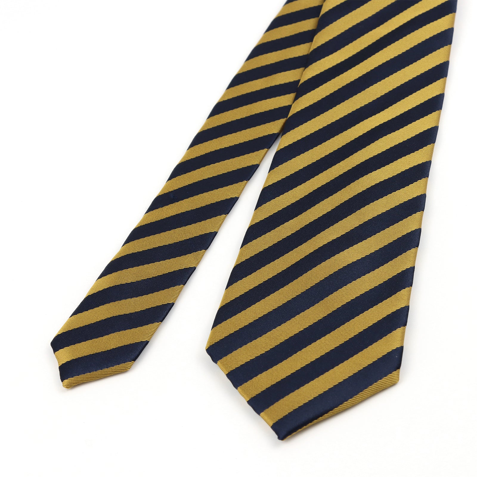 Navy and Gold Striped Necktie