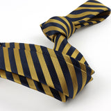 Navy and Gold Striped Necktie