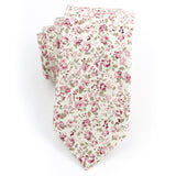 Blush Pink Floral Cotton Necktie