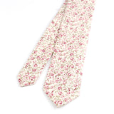 Blush Pink Floral Cotton Necktie