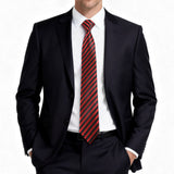 Red and Black Striped Necktie