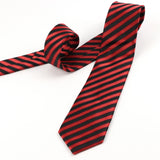 Red and Black Striped Necktie