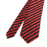Red and Black Striped Necktie