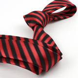 Red and Black Striped Necktie