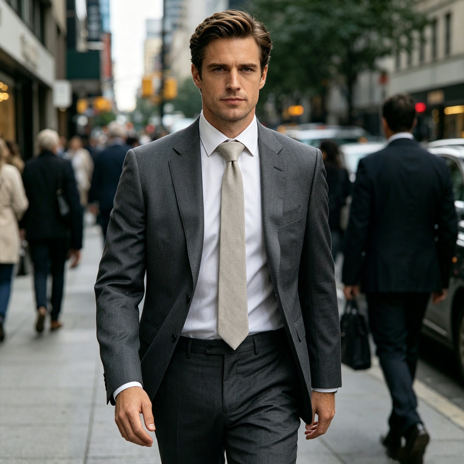 Beige cotton Tie