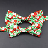 ZONFAZ Christmas Cute Santa Snowflakes Bowtie for Xmas Festival Party Bow tie