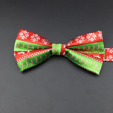 ZONFAZ Christmas Cute Santa Snowflakes Bowtie for Xmas Festival Party Bow tie