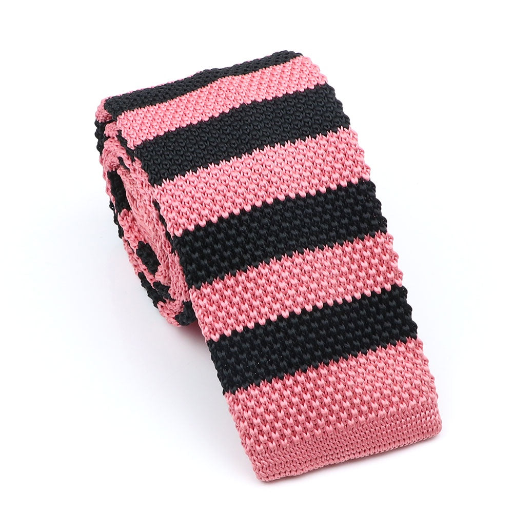 ZONFAZ Men's Knitted Ties Skinny Striped Neckties Quality Wedding Party Classic Woven Ties