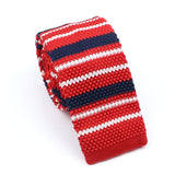 ZONFAZ Men's Knitted Ties Skinny Striped Neckties Quality Wedding Party Classic Woven Ties