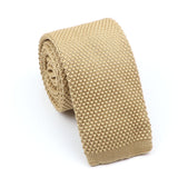 ZONFAZ Men's Knitted Ties Skinny Striped Neckties Quality Wedding Party Classic Woven Ties