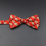 ZONFAZ Christmas Cute Santa Snowflakes Bowtie for Xmas Festival Party Bow tie