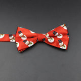 ZONFAZ Christmas Cute Santa Snowflakes Bowtie for Xmas Festival Party Bow tie