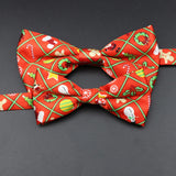 ZONFAZ Christmas Cute Santa Snowflakes Bowtie for Xmas Festival Party Bow tie