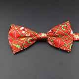 ZONFAZ Christmas Cute Santa Snowflakes Bowtie for Xmas Festival Party Bow tie