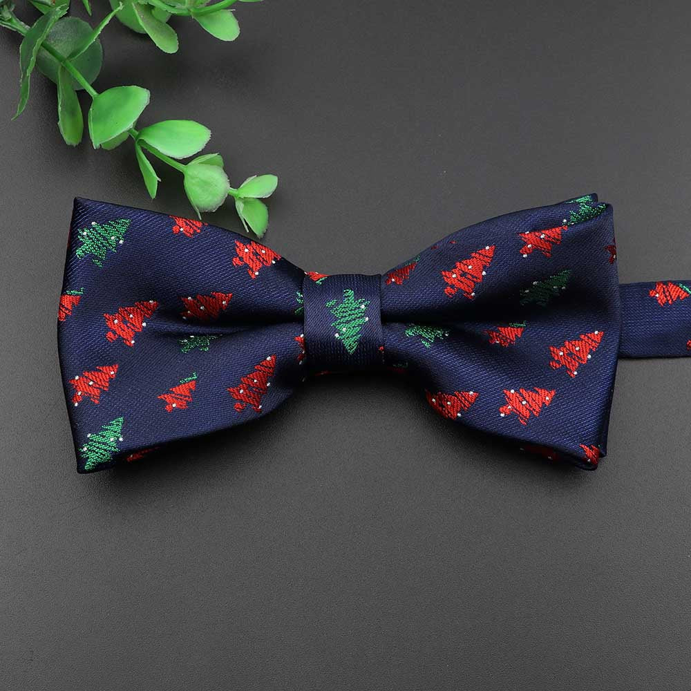 ZONFAZ Christmas Bow Ties for Adults Kids Xmas Festival Theme Red Santa Claus Bowties