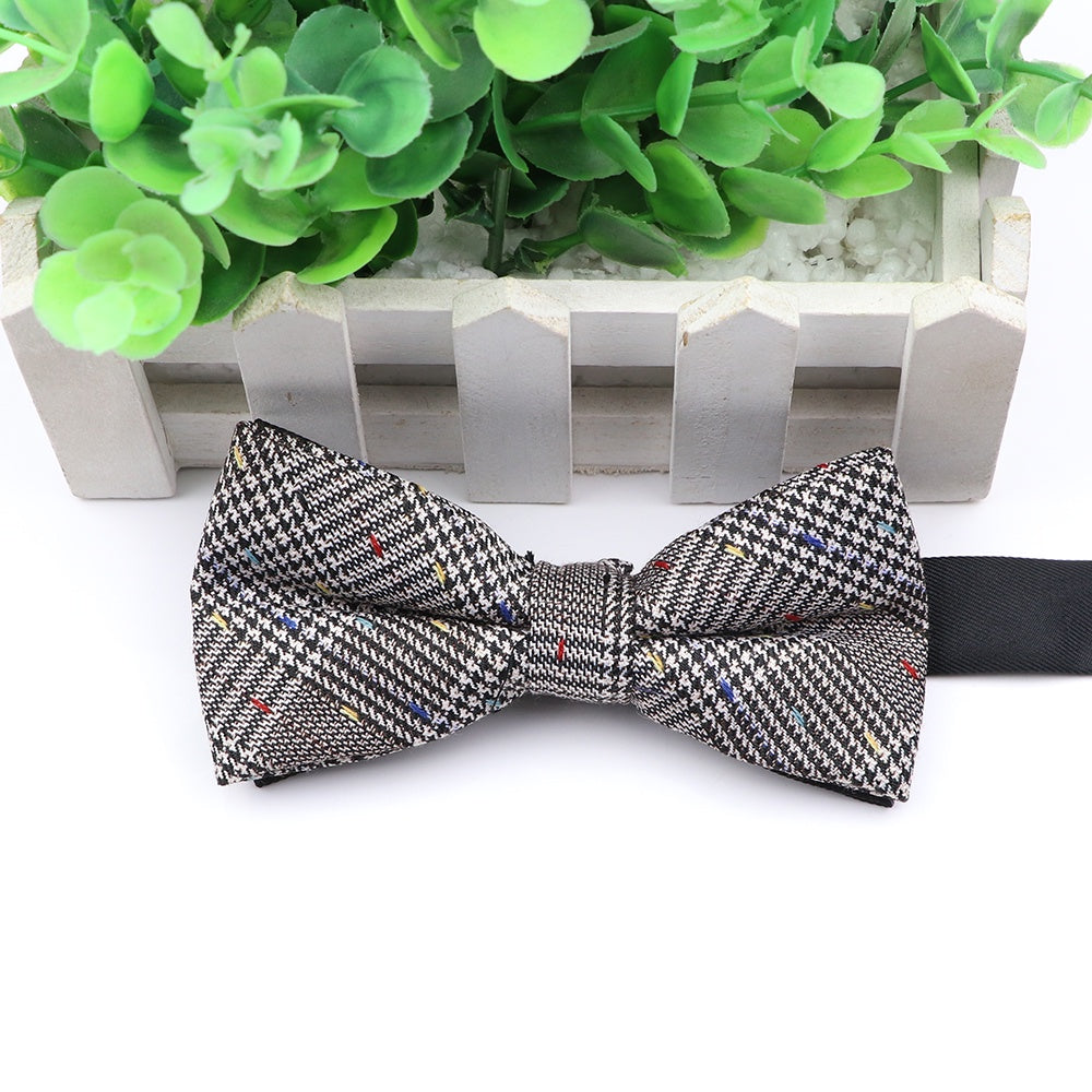 ZONFAZ Fashion Mens Cotton Bow Tie Wedding Formal Striped Bow Tie