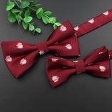 ZONFAZ Christmas Bow Ties for Adults Kids Xmas Festival Theme Red Santa Claus Bowties