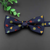 ZONFAZ Christmas Bow Ties for Adults Kids Xmas Festival Theme Red Santa Claus Bowties