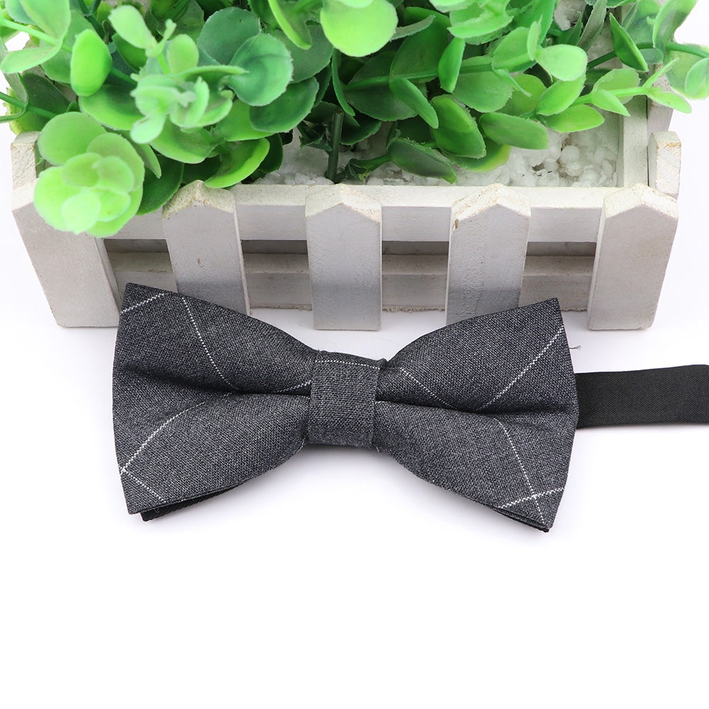 ZONFAZ Fashion Mens Cotton Bow Tie Wedding Formal Striped Bow Tie