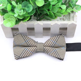 ZONFAZ Fashion Mens Cotton Bow Tie Wedding Formal Striped Bow Tie