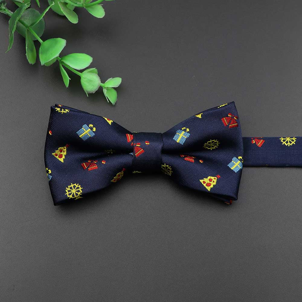 ZONFAZ Christmas Bow Ties for Adults Kids Xmas Festival Theme Red Santa Claus Bowties