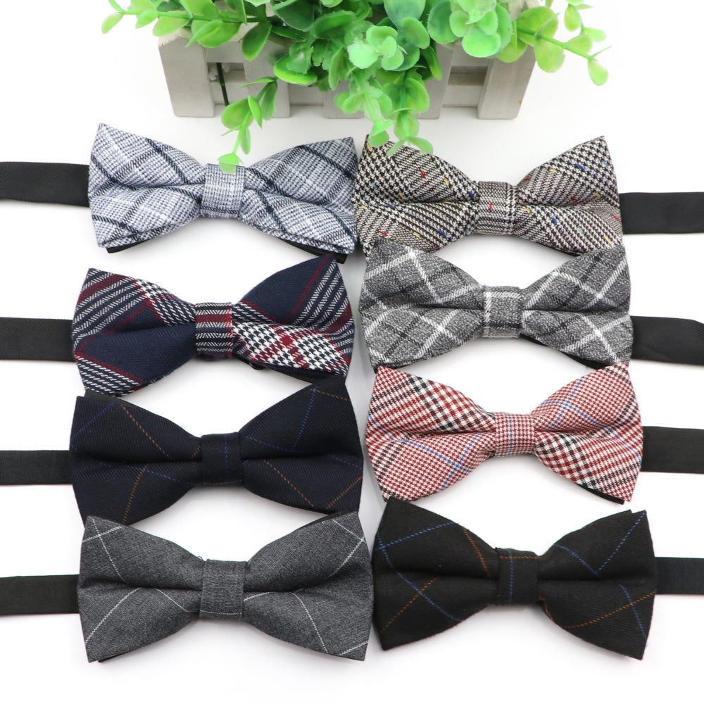 ZONFAZ Fashion Mens Cotton Bow Tie Wedding Formal Striped Bow Tie