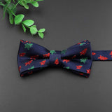 ZONFAZ Christmas Bow Ties for Adults Kids Xmas Festival Theme Red Santa Claus Bowties