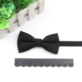 ZONFAZ Fashion Mens Cotton Bow Tie Wedding Formal Striped Bow Tie