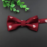 ZONFAZ Christmas Bow Ties for Adults Kids Xmas Festival Theme Red Santa Claus Bowties