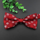 ZONFAZ Christmas Bow Ties for Adults Kids Xmas Festival Theme Red Santa Claus Bowties