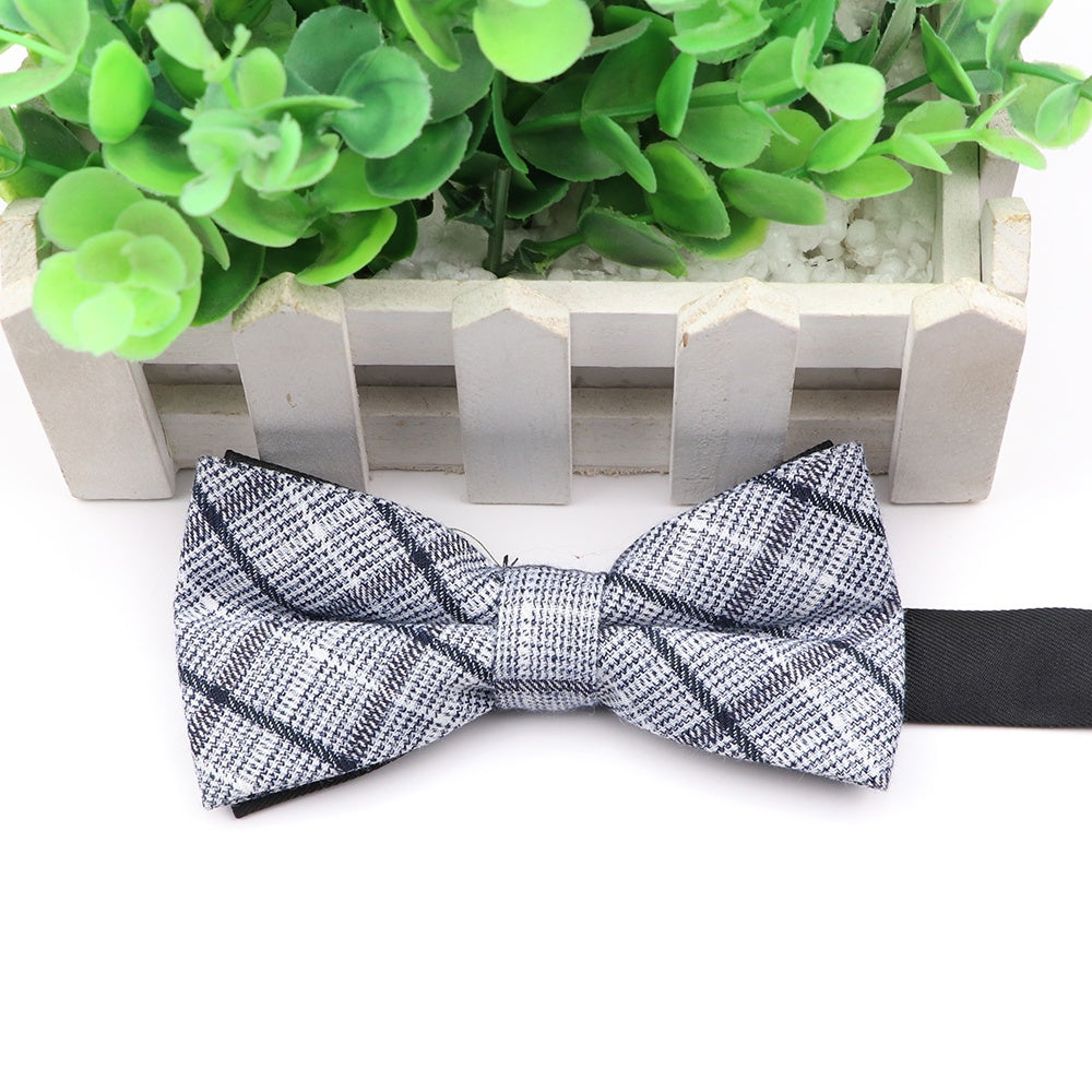 ZONFAZ Fashion Mens Cotton Bow Tie Wedding Formal Striped Bow Tie