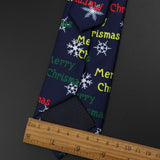 ZONFAZ Merry Christmas Necktie for Men Slim Silk Print Ties Santa Claus Snowman Tree Festival Neck Tie for Xmas Gift