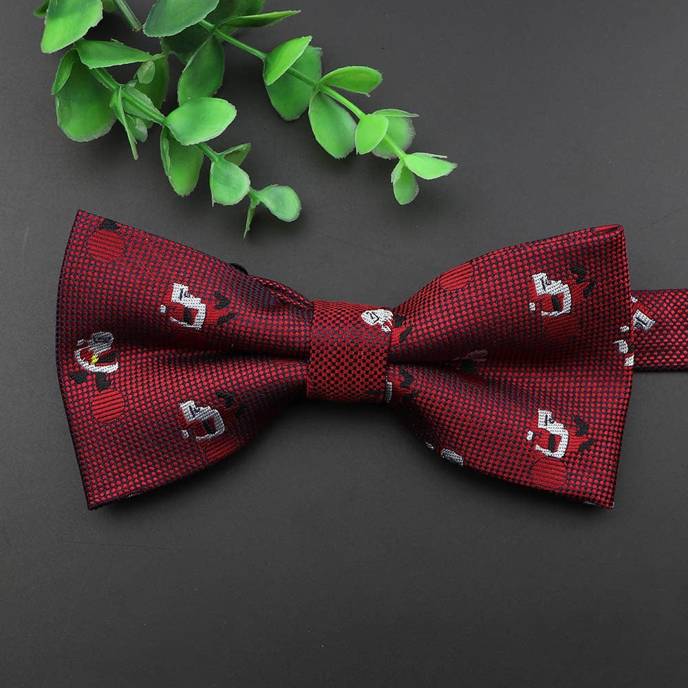 ZONFAZ Christmas Bow Ties for Adults Kids Xmas Festival Theme Red Santa Claus Bowties