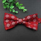 ZONFAZ Christmas Bow Ties for Adults Kids Xmas Festival Theme Red Santa Claus Bowties