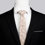 Blush Pink Floral Cotton Necktie