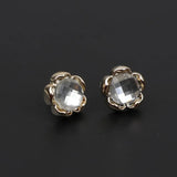 ZONFAZ 1 Pair Delicate Round Black Brooches Pins For Women Men Shirt Suit Collar Pin Accessory