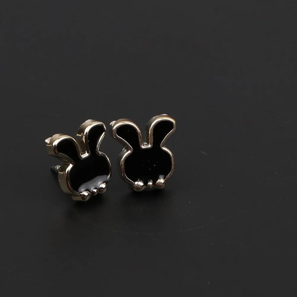 ZONFAZ 1 Pair Delicate Round Black Brooches Pins For Women Men Shirt Suit Collar Pin Accessory