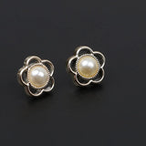 ZONFAZ 1 Pair Delicate Round Black Brooches Pins For Women Men Shirt Suit Collar Pin Accessory