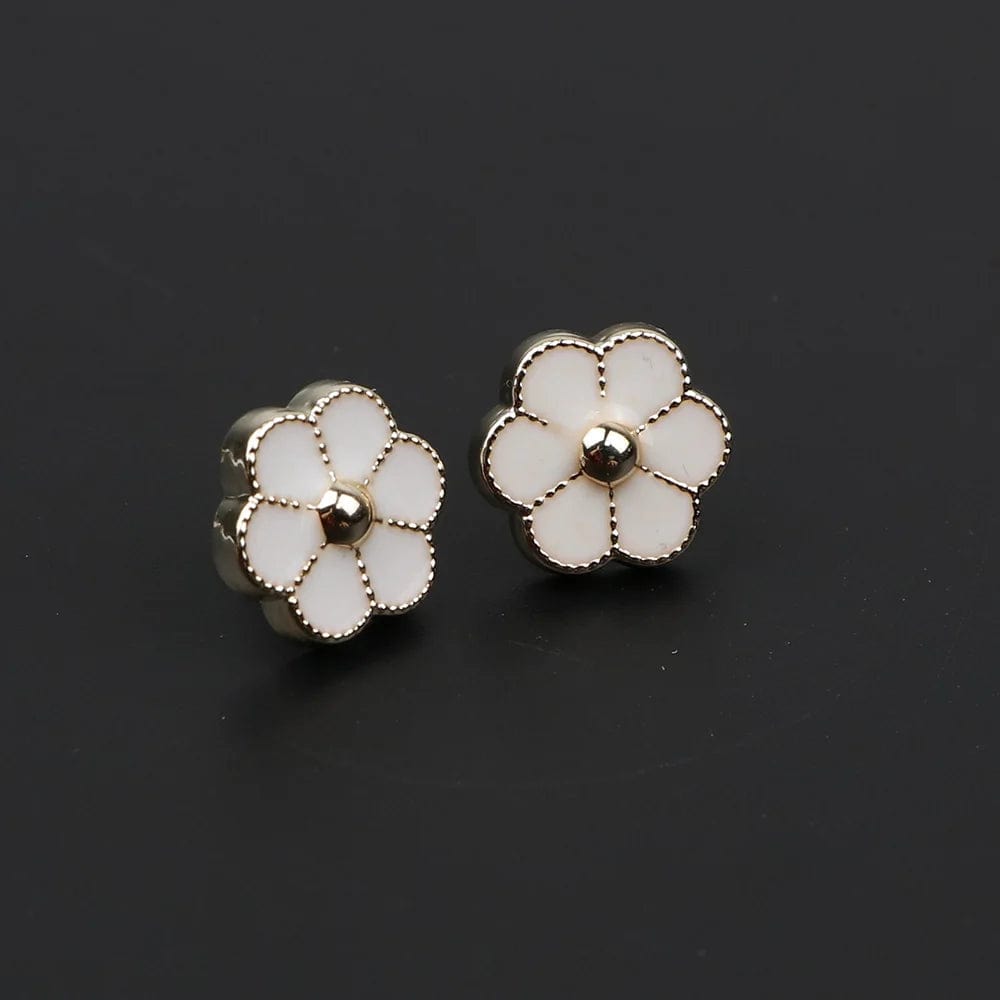 ZONFAZ 1 Pair Delicate Round Black Brooches Pins For Women Men Shirt Suit Collar Pin Accessory