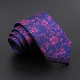 ZONFAZ 26 Styles Men's Jacquard Novelty Ties Skinny Floral Necktie