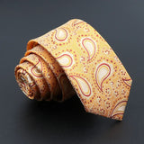 ZONFAZ 26 Styles Men's Jacquard Novelty Ties Skinny Floral Necktie