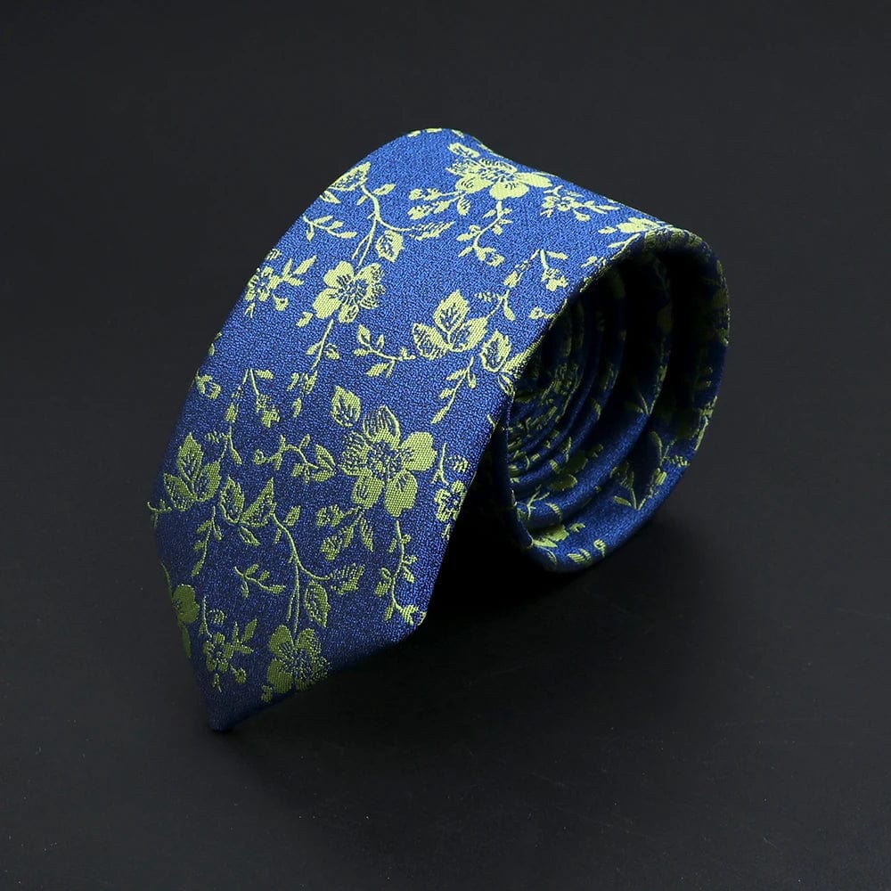 ZONFAZ 26 Styles Men's Jacquard Novelty Ties Skinny Floral Necktie