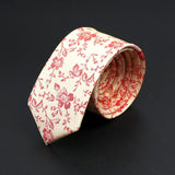 ZONFAZ 26 Styles Men's Jacquard Novelty Ties Skinny Floral Necktie