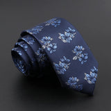 ZONFAZ 26 Styles Men's Jacquard Novelty Ties Skinny Floral Necktie