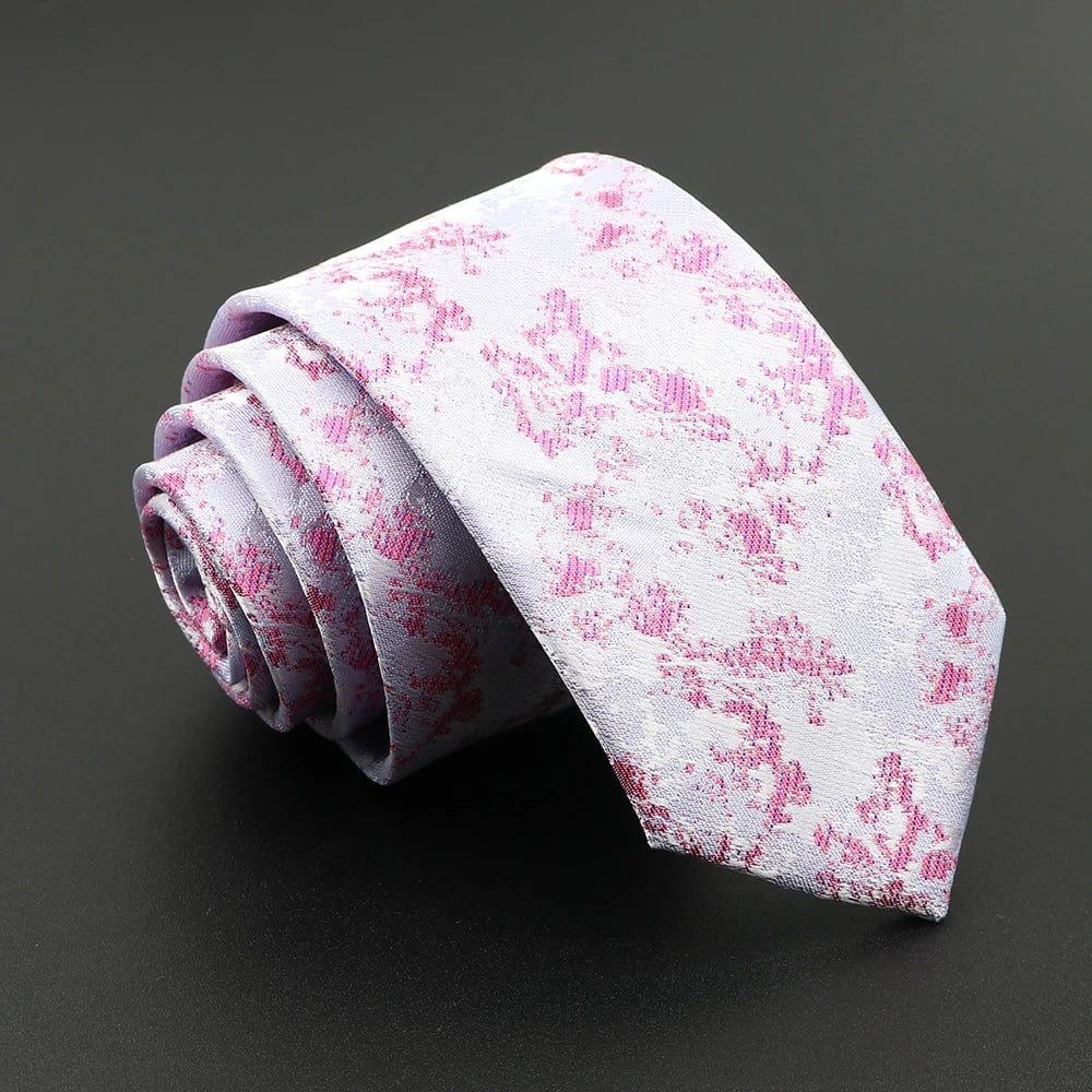 ZONFAZ 26 Styles Men's Jacquard Novelty Ties Skinny Floral Necktie