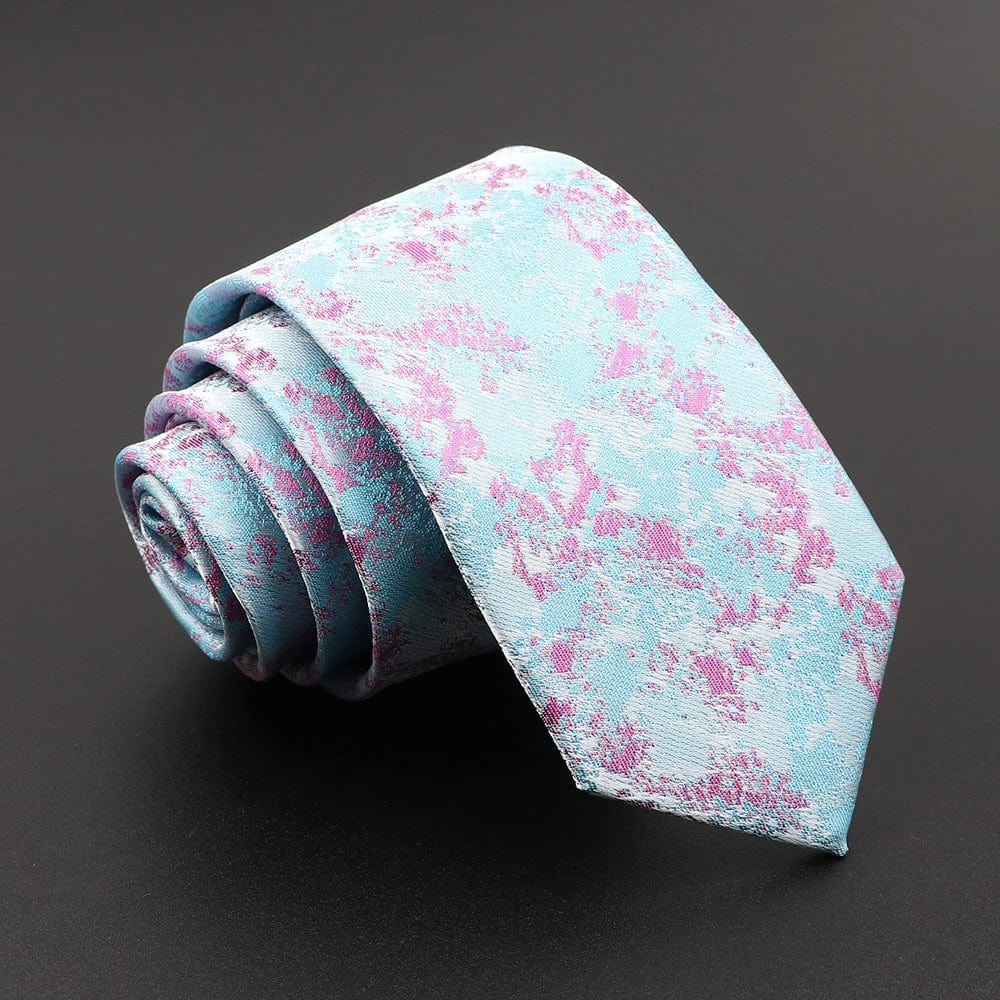 ZONFAZ 26 Styles Men's Jacquard Novelty Ties Skinny Floral Necktie